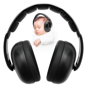 Baby Headphones for Noise - [Upgraded Baby-Friendly Version] Baby Ear Muffs Noise Protection - Baby Noise Cancelling Headphones - Baby Ear Protection for 3 Months to 2 Years, normal, Black