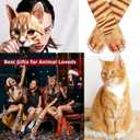 Valpeak 3D Cat Mask, Cat Headband, and Funny Cat Socks with cat Tails (Orange Cat Three-piece)