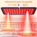 Red Light Therapy Belt, Cordless Infrared Light Therapy Wrap Red Light Therapy Device Infrared Heating Pads for Body with Timer for Back Shoulder Waist Muscle Pain Relief for Gift Women Men