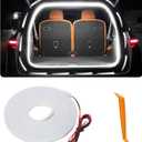Car LED Strip Lights, Dynamic Flowing Car Trunk Light Strip, White Colors 157.48" Flexible Trunk Led Light Strip, Easy Install, Waterproof, Universal Fit for Cars, SUVs(White)