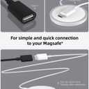 CONMDEX USB C Extension Cable for Mag- Safe Charger PS5 Controller Charging, 9V 3A USB Type C Female to Male Cord for Mag- Safe Charger iPhone 15/14/13 HomePod and More Black (6.6Ft/2m)