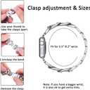 Dilando Cool Chain Metal Silver Band Compatible with Apple Watch 38mm 40mm 41mm Women Men, Stainless Steel Bracelet Bling Case for Iwatch SE & Series 8 7 6 5 4 3 2 1 (Silver, 38mm)