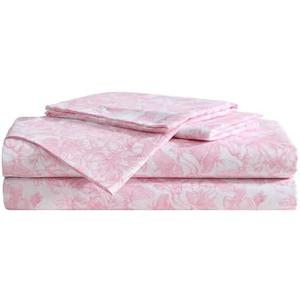 Betsey Johnson - King Bed Sheets, Fade & Wrinkle Resistant Bedding Set with Matching Sham(s), Soft & Lightweight (Fairytale Floral Pink, King)