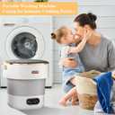 Portable Washing Machine,Mini Washer -20L Upgraded With Spin Basket,Small Clothes Folding Washing Machine Of Underwear, Baby And Small Clothes,Suitable For Home Apartments Dormitories,Hotels Pale Gray