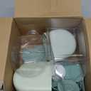 Hanging Automatic Food and Water Dispenser, Gravity Rabbit Feeder Set, Cage Cat and Bunny Food Bowl (Cage Grid Spacing Over 1.2'') (Green)