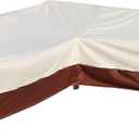 Outdoor Sectional Cover-L-Shaped Patio Furniture Covers Waterproof Rip-Stop Anti-UV 600D Heavy Duty Outdoor Couch Sofa Cover with 3 Air Vents, 110''L 85''L32''D 31''H (Beige & Reddish Brown)