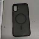 SUPFINE Magnetic for iPhone 16 Plus Case (Compatible with MagSafe) (Military Grade Drop Protection) Translucent Matte Shockproof with Anti-Fingerprint Phone Cover,Black