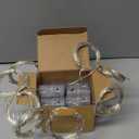 Minetom Fairy Lights Battery Operated, 8 Pack 7 FT 20 LED String Lights with Timer, Waterproof Silver Wire Christmas Fairy Light for Bedroom Party Wedding Decorations, Warm White