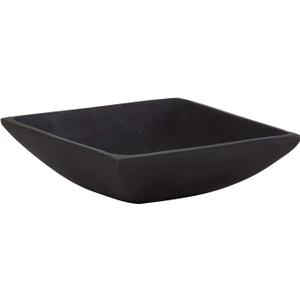 47th & Main Durable Black Cast Iron Bowl, Medium, Square,58 fluid ounces