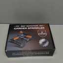 Joeys Sprinkler for Yard, Rotating Garden Sprinkler for Large Area Coverage, Lawn and Yard Sprinklers (Orange) (Gray)