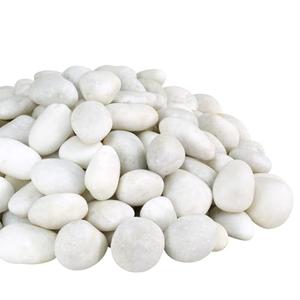 20lbs Natural River Rocks, 2-3 Inch Premium Pebbles for Landscaping, Hand-Picked Smooth Unpolished Stones for Garden Design, Fish Tank, Flower Pots, Pathways, Backyard and Outdoor Decor, White