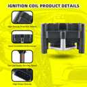 Set of 1 Ignition Coils Pack UF277 032905106E & 4 PCS Iridium Spark Plugs with Wire Set Compatible with Volkswagen Jetta Golf Beetle - L4 2.0L