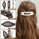 3 x 10 Pack French Flat Hair Clips for Women  Large Matte Flat Claw Clips, No-Slip Hair Clips for Thick & Thin Hair, Strong Hold Styling Barrettes, French Flat Hair Accessories