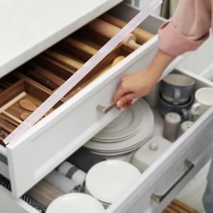 8PCS Clear Rigid Plastic Slip On Cabinet Door Protector, Works for 3/4 Cabinet Door Thickness, 24 Length, Edge Guard for Protecting Kitchen Cabinets Stool Foot Rails (24 inches)