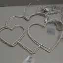 BRIGHTDECK Valentine's Day Window Lights Decorations, 2 Pack 16" Lighted Red Heart Valentine's Day Window Decor, 8 Mode Hanging Light for Valentine, Wedding Wall Indoor Outdoor Decor (2pack, Multicolour)