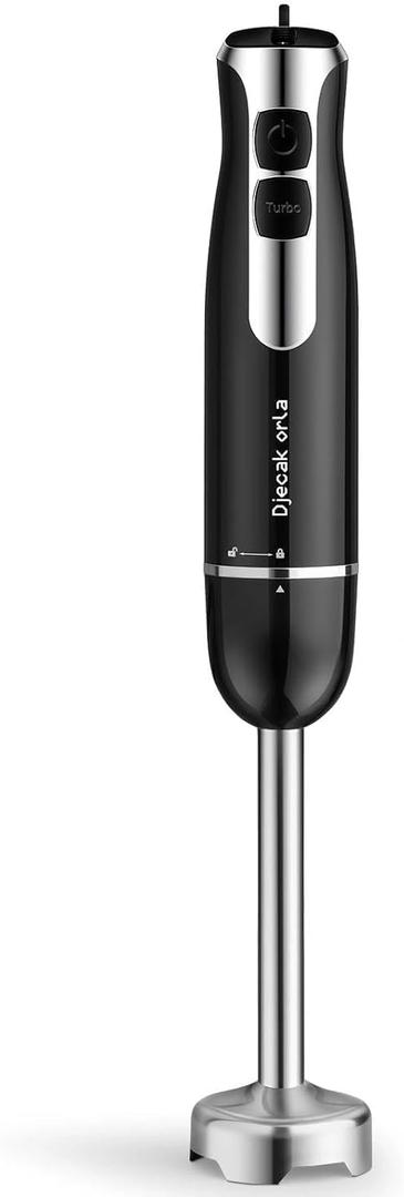 Upgraded 700W Immersion Hand Blender  20 Variable Speeds, Up to 15,500 RPM Stick Mixer for Smoothies, Soup, Puree & Baby Food Black (Single)