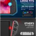 Switch 2 Grip Case for Nintendo Switch 2, Soft TPU Grip Shell with Ergonomic Design, Shockproof Anti-Scratch Cover Compatible with Switch 2 Console Accessories, Precise Cutouts Case, Black (One-Piece Black)