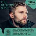 Striking Viking Beard Wash and Conditioner - 10 Fl Oz per Bottle, Peppermint & Eucalyptus - Paraben & Sulfate Free, with Jojoba Oil - Deep Clean Beard Shampoo & Conditioner - All Facial Hair Types