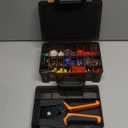 SOMELINE Ferrule Crimping Tool, Ratchet Pliers for AWG23-7 with 23 Sizes Wire End Ferrule Terminals, Quadrilateral Wire Crimp Pliers with Crimp Connectors