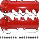 Aluminum Valve Covers Compatible with 2006-2010 Ford Explorer V8 4.6L 2009-2010 Ford F150 Truck V8 4.6L Replace# 9L1Z6582C 7L1Z6584A 9L1Z6582D