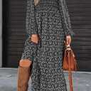 PRETTYGARDEN Long Sleeve Floral Maxi Fall Dresses for Women Trendy Outfits (XXL)