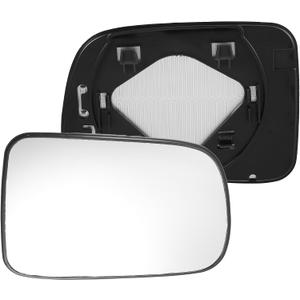 X AUTOHAUX Car Rearview Right Passenger Side Heated Mirror Glass Replacement W/Backing Plate for Honda CR-V CRV 1997 1998 1999 2000 2001 2002 2003 2004 2005