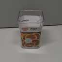 OXO Steel POP Container Small Square Short (1.1 Qt/1 L) - Airtight Food Storage - Ideal for Brown Sugar, Tea,Grey