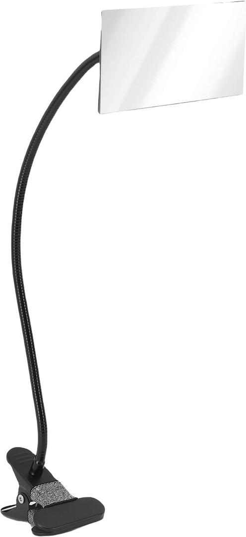 Acrylic Clamp On Security Mirror, Flexible Convex Cubicle Mirror for Personal Safety Anywhere Rectangle Adjustable for Desk