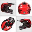 SPARK Dirt Bike Helmets Kids Motorcycle Helmet Youth ATV Motocross Full Face Men Women Off-Road Mountain Bike Helmet Adult with(Gloves Goggles Mask) DOT, Large