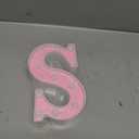 Pooqla LED Marquee Letter Lights, Pink Glitter Alphabet Sign Battery Powered Night Light, Birthday Party, Wedding, Girls Gifts, Home Bar, Christmas Decoration, S (Warm White)