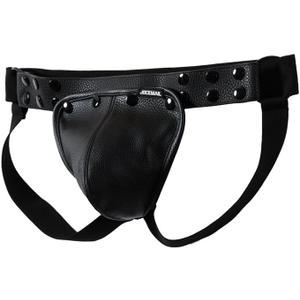 JOCKMAIL Men's Jockstrap Underwear Breathable Jock Strap Adjustable Underwears with Removeable Pouch Men Jock Strap (US, Alpha, One Size, Regular, Regular, Black)