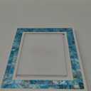 GIFTME 5 Beach Picture Frame 8x10,Mosaic Picture Frame Mother of Pearl,Turquoise Tabletop or Wall Hanging Photo Frame(8x10 inch, Blue,1pc)