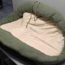 bilypaws Orthopedic Dog Bed for Large Dogs, Pet Sofa Bed with Egg Crate Foam, 4-Sided Bolster, Removable Washable Cover & Anti-Slip Bottom, Large Calliste Green