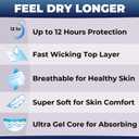 LivDry EnduraDry Max Adult Diapers with Tabs, Up to 12-Hours, Super Absorbent Incontinence Underwear, Leak Protection Briefs, Large, 16-Pack