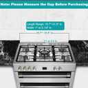15.7" - 30" Stove Gap Filler,Slide-in Range Rear Filler Kit-Stainless Steel Backsplash for Stove,Range Gap Filler,Stove Trim Kit with Most Brands Between Stove and Backsplash,Oven Gap Filler (Silver)