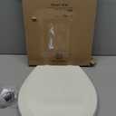 Bemis 500EC Durable Wood Toilet Seat with Easy Clean Hinges, Made in USA, Round, Biscuit