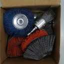 SALI 9 Pack Nylon Filament Abrasive Wire Brush Wheel & Cup Brush Set with 1/4 Inch Hex Shank, 3 Sizes Nylon Drill Brush Set for Removal of Rust Corrosion Paint