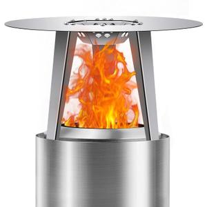 Heat Deflector for Solo Stove Mesa XL - Captures Warmth - Expands Heat Radius - for Solo Stove Accessories - 304 Stainless Steel - Common to Other 7 in Calibre Fire Pit - 11 "(D) x 7.5"(H) (Deflector for Mesa XL)