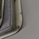 Large Fabric Storage Baskets | 50L Storage Bins, Decorative Linen Closet Baskets with Handles for Organizing, Shelf, Toys, Clothes, Home, Office, Nursery, 17x12x15Inches (Grey&White)