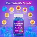 Berberine Gummies 1500mg  High Potency Berberine Supplement with Ceylon Cinnamon and Milk Thistle  Supports Glucose Metabolism & Natural Liver Function  Vegan, Sugar-Free, Non-GMO  60 Count