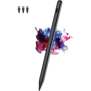 CMARS Active Stylus Pen for Android/Samsung A9/A9+, POM Tip Phone Pencil with Magnetic, Rechargeable Fine Point Tablet Pencil for Samsung/Android/iPhone/Huawei/Vivo/Oppo/Xiaomi/Honor - Black