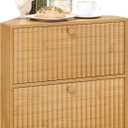 Corner Bread Box for Kitchen Countertop Bamboo Two Layer Large Capacity Bread Storage Bin Vintage Storage for Homemade Bread (Natural Bamboo)