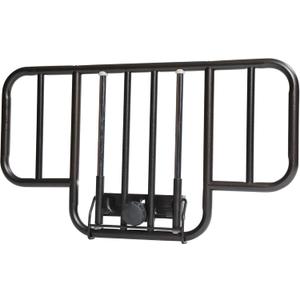 Drive Medical No Gap Deluxe Half Length Side Alloy Steel Bed Rails with Brown Vein Finish, For Adults - 2 Count