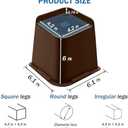 Bed Risers 1 Inch Heavy Duty, Furniture Risers for Bed Desk Table Sofa Couch,Oversized Bed Lifts Risers,Support up to 5000 Lbs(4 Pack Brown)