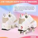 CHSSIH Roller Skate Shoes for Girls, Kids, Women, Men & Adults Retractable Shoes with Wheels | Pop-Out High Roller Skating Shoes That Turn Into Sneaker Skates