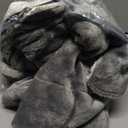 Bedsure GentleSoft Sherpa Fleece Twin Blanket for Couch, Non-Heated, Thick and Warm Throw for Women and Men, Soft Fuzzy Plush Blanket for Winter, Grey, 60x80 Inches