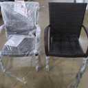 Great Deal Furniture Set of 2 Stackable Outdoor Brown Wicker Dining Chairs