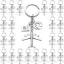 PHAETON 20PCS Earth Airplane Keychains Pilot Aviator Key Chains Journey Aircraft Airplane Pendant Travel Keyring Friendship Jewelry Diy Handmade Freedom Gift For Traveler