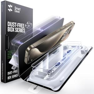2 x SMARTDEVIL 3 Pack Tempered Glass for iPhone 15 Pro Screen Protector, Military-Grade Shatterproof Protection, 9H Hardness, Fast & Easy Installation, Case Friendly Design