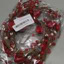 Valentine's Day Garland with Heart and Berry Valentines Day Decorations for Home Wedding Party Fireplace Door Wall Indoor Outdoor Decor